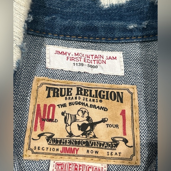 First Edition #1139 True Religion Jimmy Mountain Jam Jean Jacket Womans Size-M - Picture 7 of 14